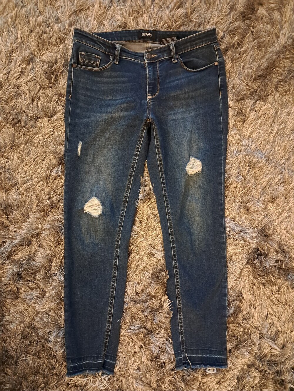 Buffalo David Bitton Dark Blue Distressed Skinny Jeans 8/29